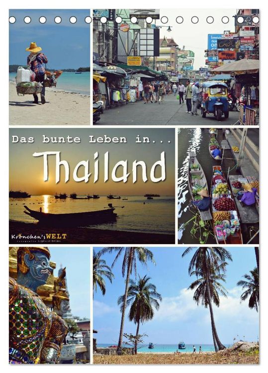Produktbild: Das bunte Leben in Thailand (Tischkalender 2026 DIN A5 hoch), CALVENDO Monatskalender