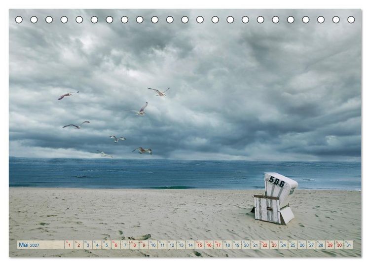 Produktbild: Strand-Einsamkeit. Ein Sylter Winter (Tischkalender 2027 DIN A5 quer), CALVENDO Monatskalender