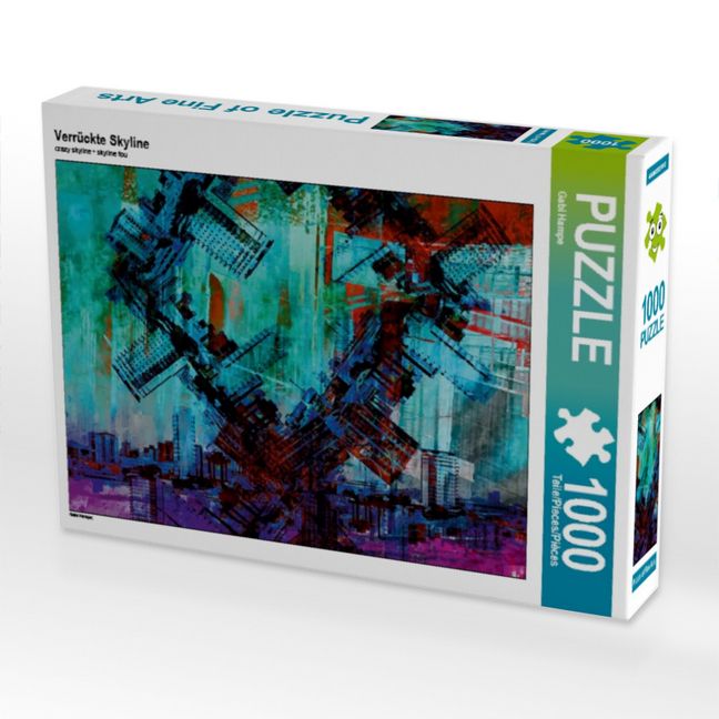 Produktbild: CALVENDO Puzzle Verr&uuml;ckte Skyline | 1000 Teile Lege-Gr&ouml;&szlig;e 64x48cm Foto-Puzzle f&uuml;r gl&uuml;ckliche Stunden