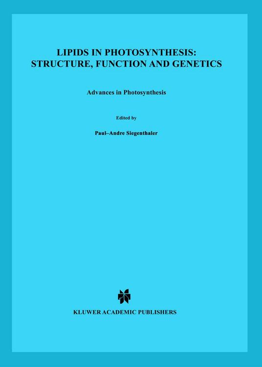 Produktbild: Lipids in Photosynthesis: Structure, Function and Genetics