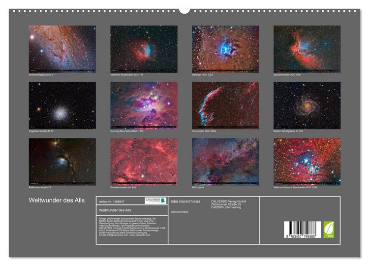 Produktbild: Weltwunder des Alls (hochwertiger Premium Wandkalender 2026 DIN A2 quer), Kunstdruck in Hochglanz