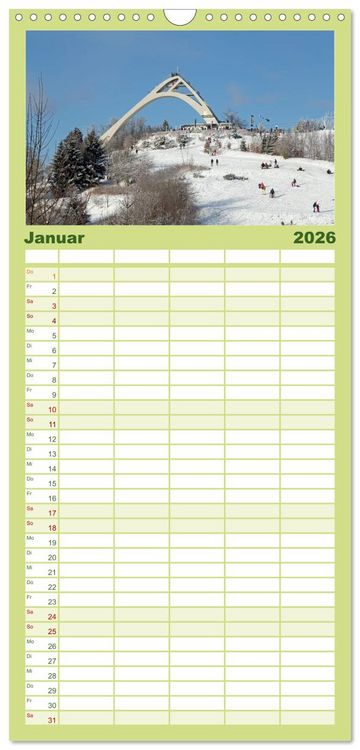 Produktbild: Familienplaner 2026 - Das Sauerland - Mittelgebirge im Herzen Deutschlands mit 5 Spalten (Wandkalender, 21 x 45 cm) CALVENDO