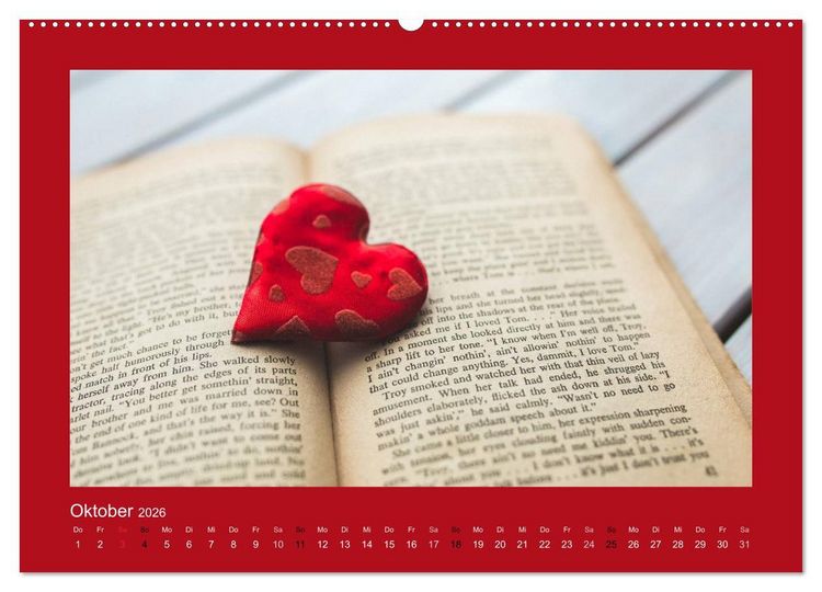 Produktbild: Botschaften mit Herz! (Wandkalender 2026 DIN A2 quer), CALVENDO Monatskalender