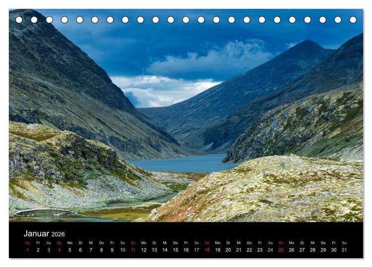 Produktbild: Norwegen - Alpine Landschaften (Tischkalender 2026 DIN A5 quer), CALVENDO Monatskalender