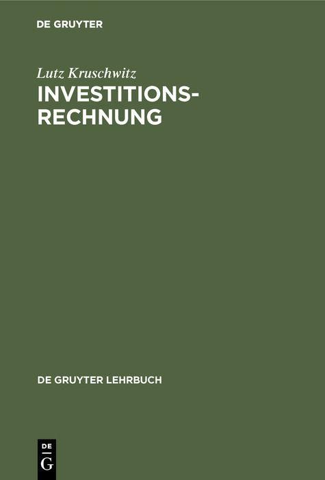 Produktbild: Investitionsrechnung