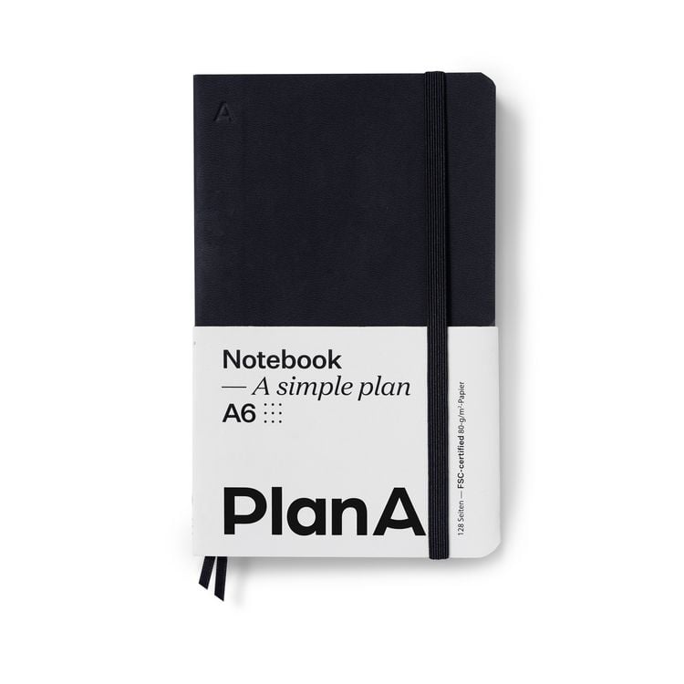 Produktbild: Notizbuch A6 Softcover Punktiert Midnight Black
