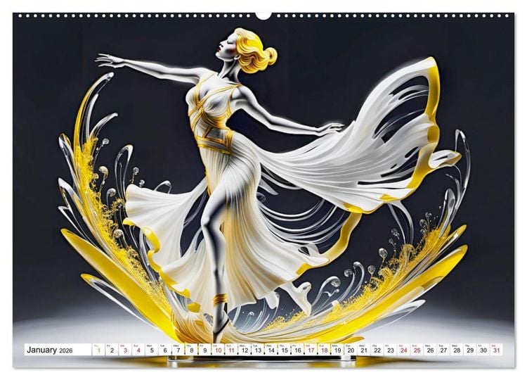 Produktbild: Elegant dancers (High Quality Premium Wall Calendar 2026 DIN A2 landscape),CALVENDO 12 Month Wall Calendar