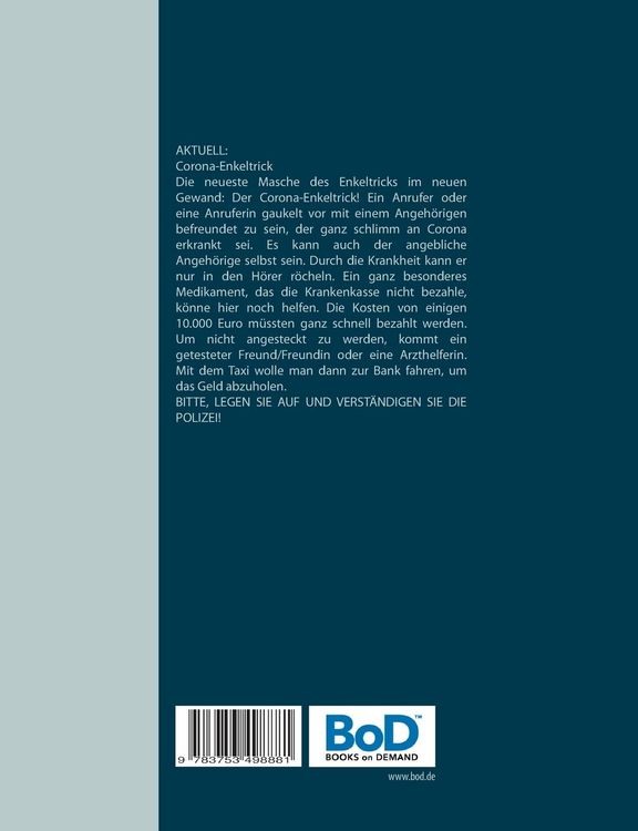 Produktbild: Der Enkeltrick! AKTUELL: Der Corona-Enkeltrick!