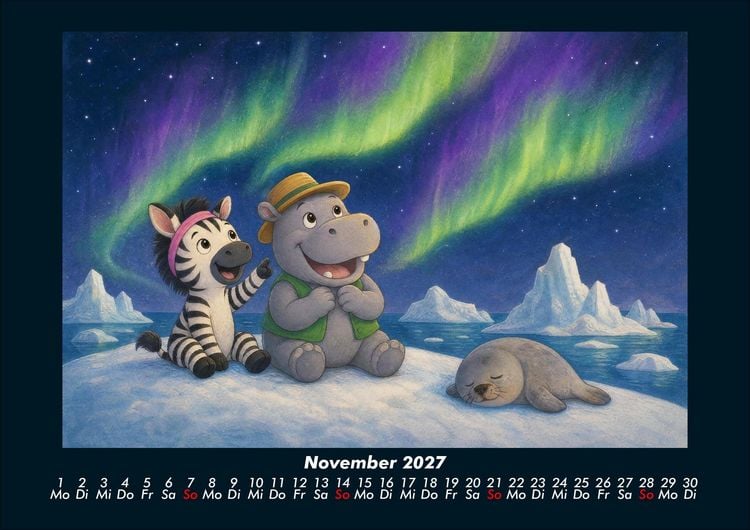 Produktbild: Zara & Sash in der Polarwelt 2027 Fotokalender DIN A4