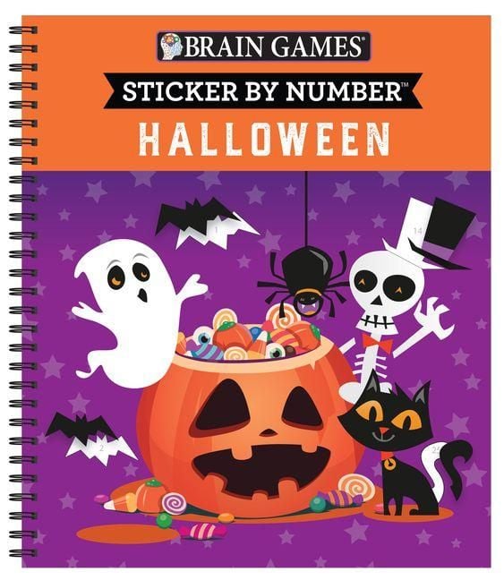 Produktbild: Brain Games - Sticker by Number: Halloween