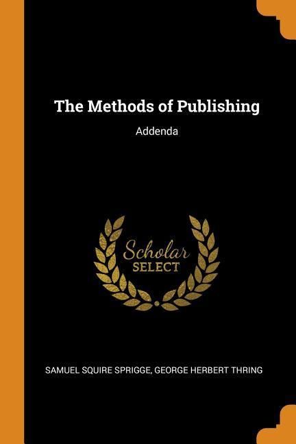 Produktbild: The Methods of Publishing: Addenda