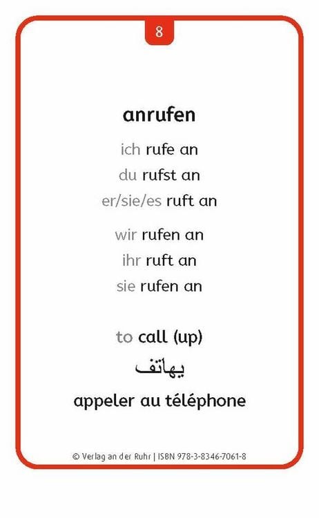 Produktbild: Verben: Set 2 - Deutsch, Englisch, Franz&ouml;sisch und Arabisch