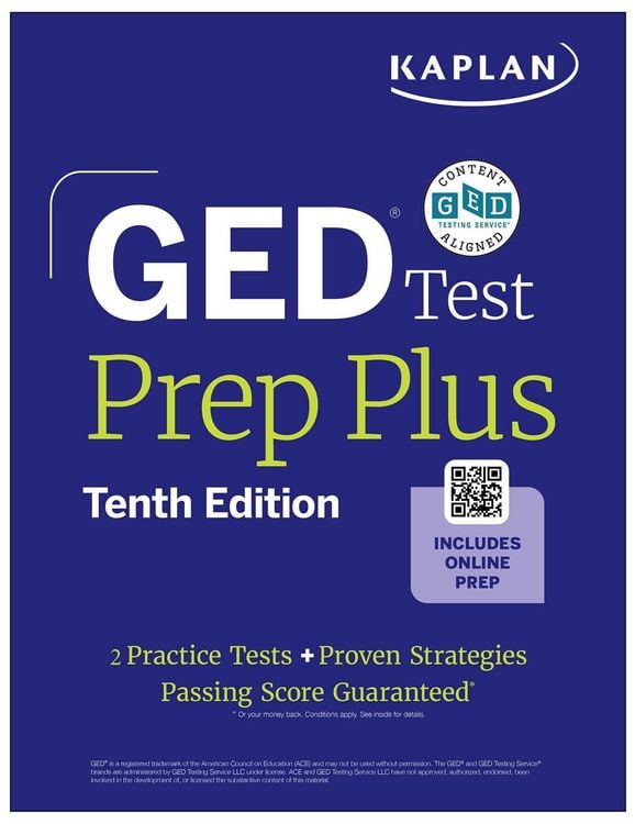 Produktbild: GED Test Prep Plus, Tenth Edition (2026): Includes a Diagnostic Pretest, 2 Full Length Practice Tests, 1000+ Practice Questions, and 60+ Online Videos