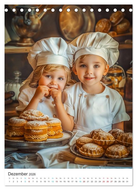 Produktbild: Backen mit Kids (Tischkalender 2026 DIN A5 hoch), CALVENDO Monatskalender