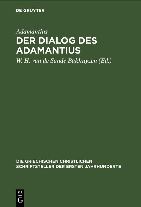 Produktbild: Der Dialog des Adamantius