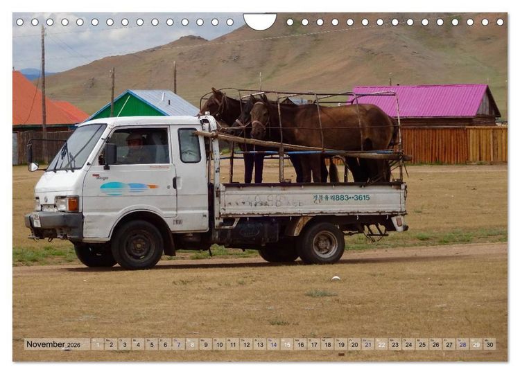 Produktbild: Pferde und Reiter der Mongolei (Wandkalender 2026 DIN A4 quer), CALVENDO Monatskalender