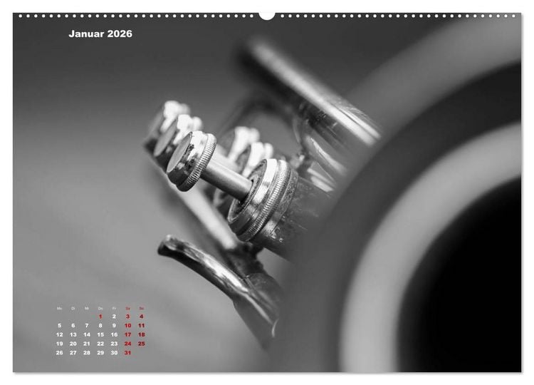 Produktbild: Trompete - Close up (hochwertiger Premium Wandkalender 2026 DIN A2 quer), Kunstdruck in Hochglanz