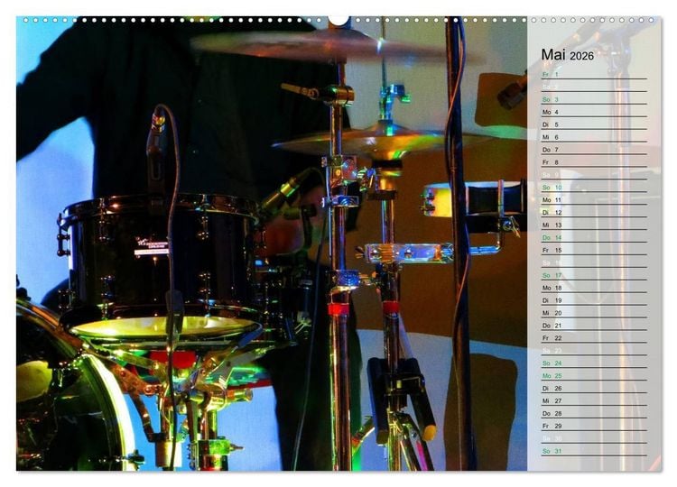 Produktbild: Schlagzeug onstage (Wandkalender 2026 DIN A2 quer), CALVENDO Monatskalender