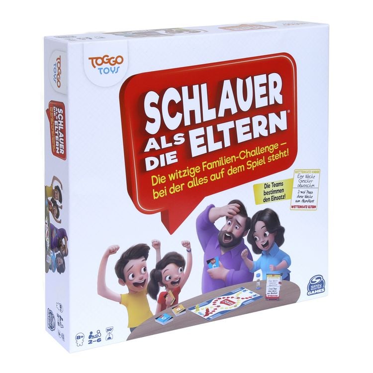 Produktbild: Spin Master Games - Schlauer als die Eltern, spa&szlig;iges Quiz- und Actionspiel, bei dem Kinder gegen Eltern spielen - f&uuml;r 2-6 Spieler ab 8 Jahren
