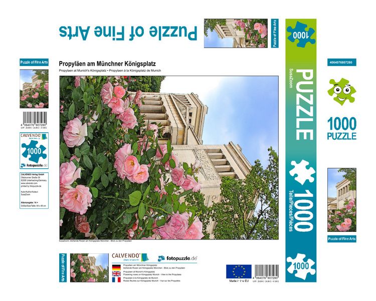 Produktbild: CALVENDO Puzzle Propyl&auml;en am M&uuml;nchner K&ouml;nigsplatz | 1000 Teile Lege-Gr&ouml;&szlig;e 64x48cm Foto-Puzzle f&uuml;r gl&uuml;ckliche Stunden