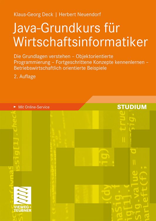 Produktbild: Java-Grundkurs f&uuml;r Wirtschaftsinformatiker