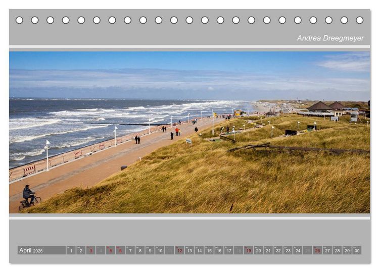 Produktbild: Norderney-Panorama (Tischkalender 2026 DIN A5 quer), CALVENDO Monatskalender