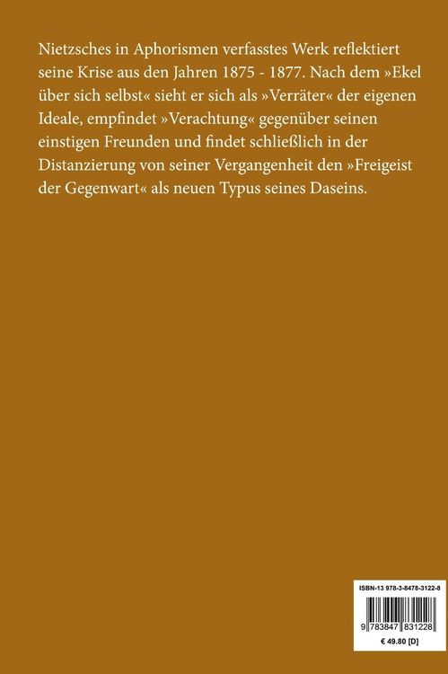 Produktbild: Menschliches, Allzumenschliches (Gro&szlig;druck)