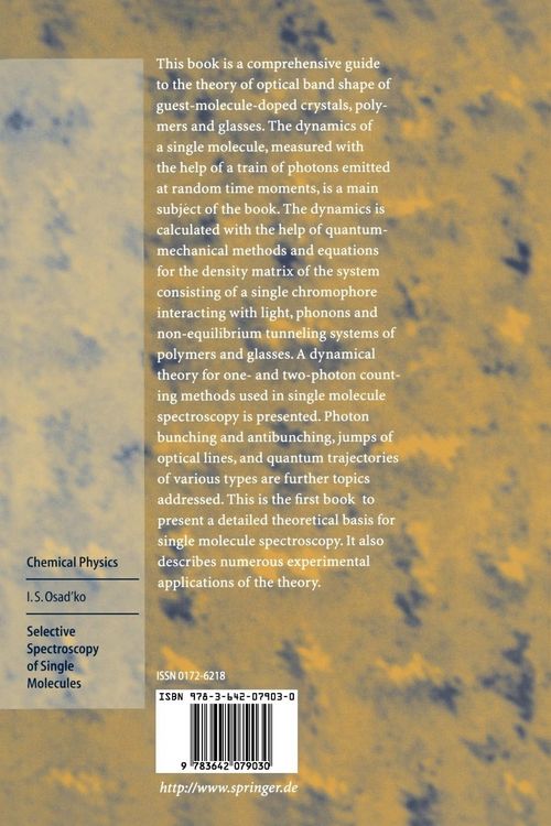 Produktbild: Selective Spectroscopy of Single Molecules