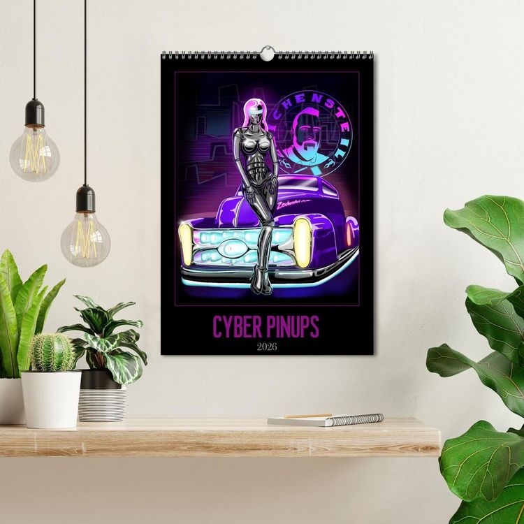 Produktbild: CYBER PINUPS (Wandkalender 2026 DIN A3 hoch), CALVENDO Monatskalender