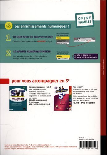 Produktbild: SVT, sciences de la vie et de la Terre 5e: livre de l'&eacute;l&egrave;ve