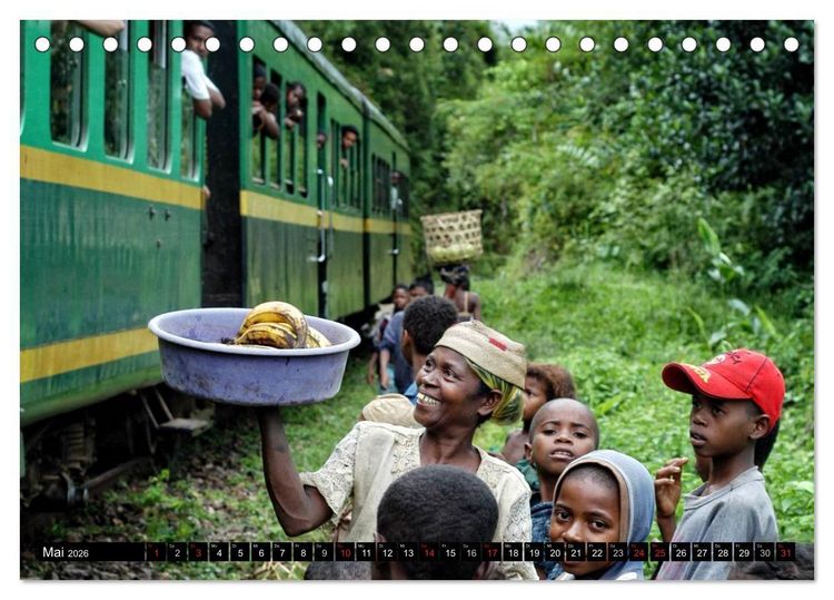 Produktbild: Mit der Eisenbahn durch Madagaskar (Tischkalender 2026 DIN A5 quer), CALVENDO Monatskalender