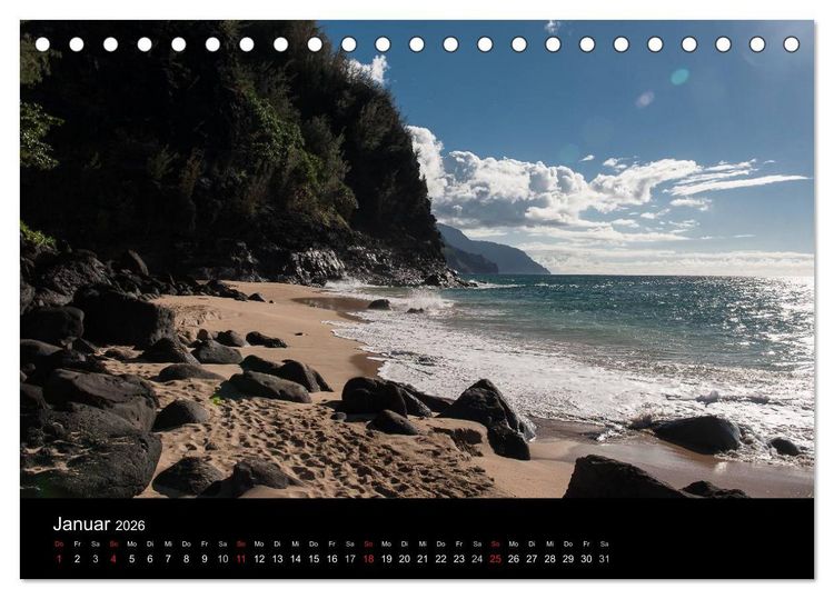 Produktbild: Hawaii - Kauai (Tischkalender 2026 DIN A5 quer), CALVENDO Monatskalender