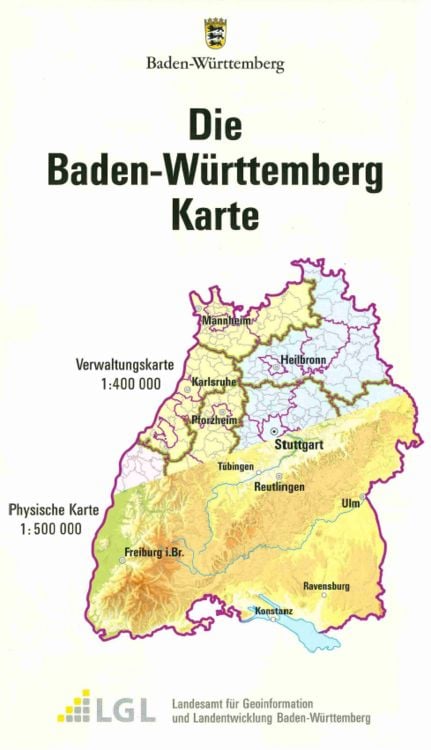 Produktbild: Die Baden-W&uuml;rttemberg Karte