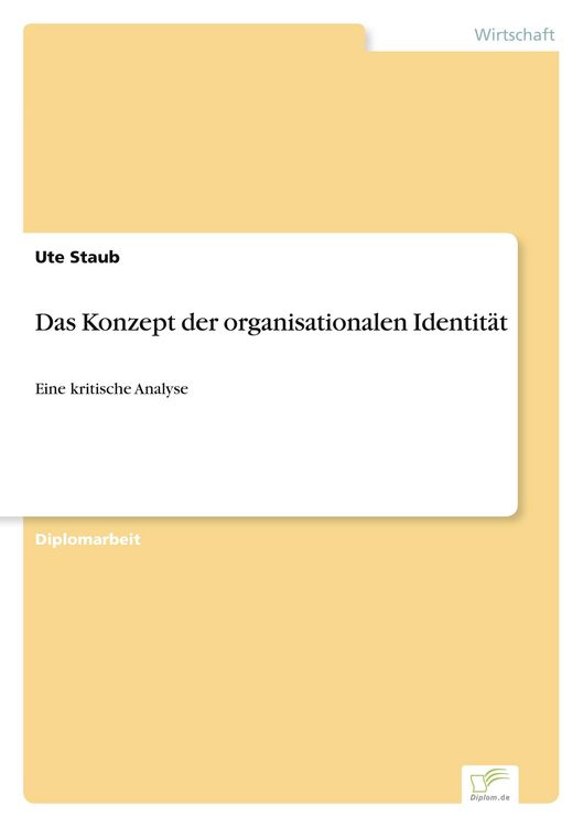 Produktbild: Das Konzept der organisationalen Identit&auml;t