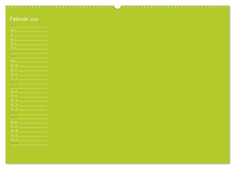 Produktbild: Bastel-Geburtstagskalender gr&uuml;n / Geburtstagskalender (Wandkalender 2026 DIN A2 quer), CALVENDO Monatskalender