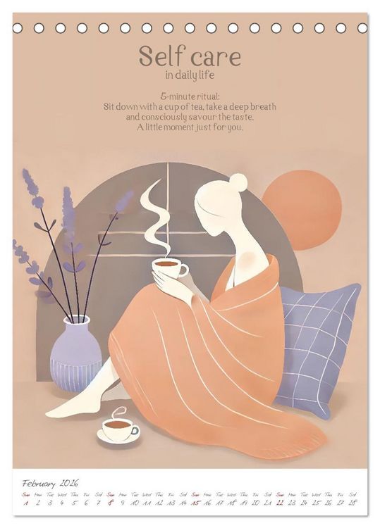 Produktbild: The anti-stress path - Monthly inspirations for more balance (Desk Calendar 2026 DIN A5 portrait), CALVENDO 12 Month DeskCalendar