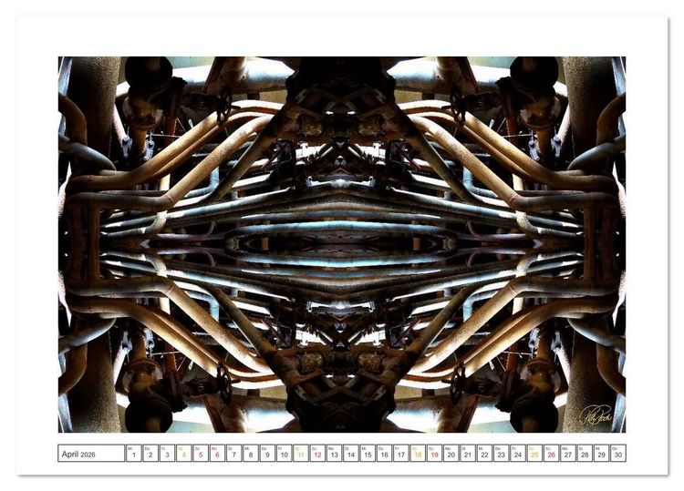 Produktbild: Faszination Spiegelung - Industrie und Technik (Tischkalender 2026 DIN A5 quer), CALVENDO Monatskalender