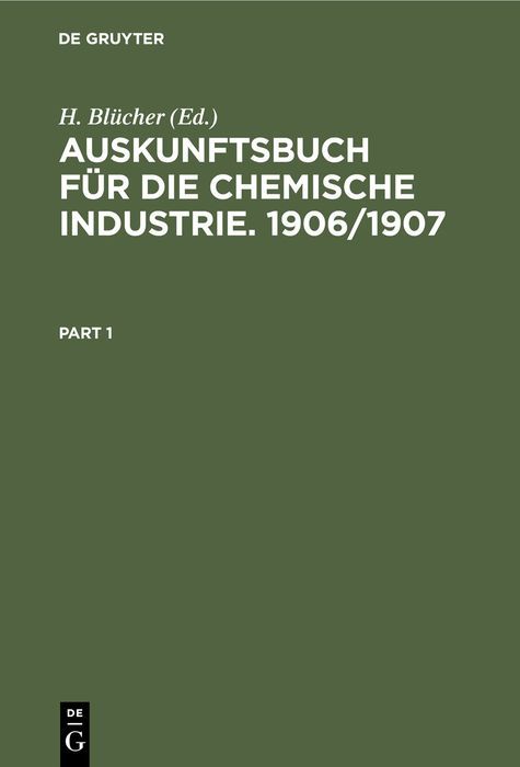 Produktbild: Auskunftsbuch f&uuml;r die Chemische Industrie. 1906/1907
