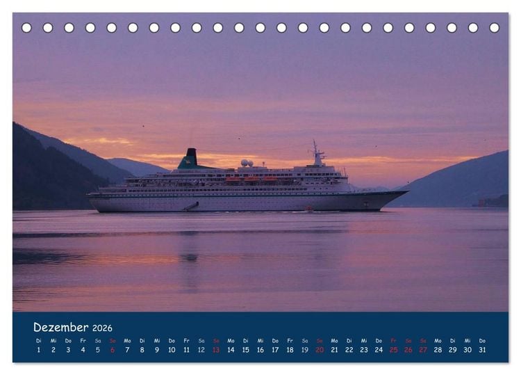 Produktbild: Traumschiffe im Norden (Tischkalender 2026 DIN A5 quer), CALVENDO Monatskalender