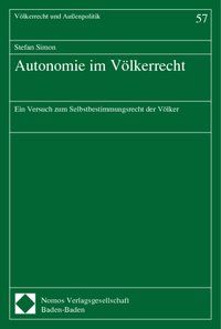 Produktbild: Autonomie im V&ouml;lkerrecht