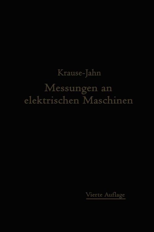 Produktbild: Messungen an elektrischen Maschinen