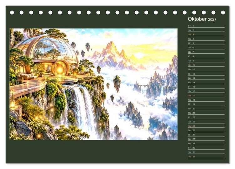 Produktbild: M&auml;rchenh&auml;user von morgen (Tischkalender 2027 DIN A5 quer), CALVENDO Monatskalender