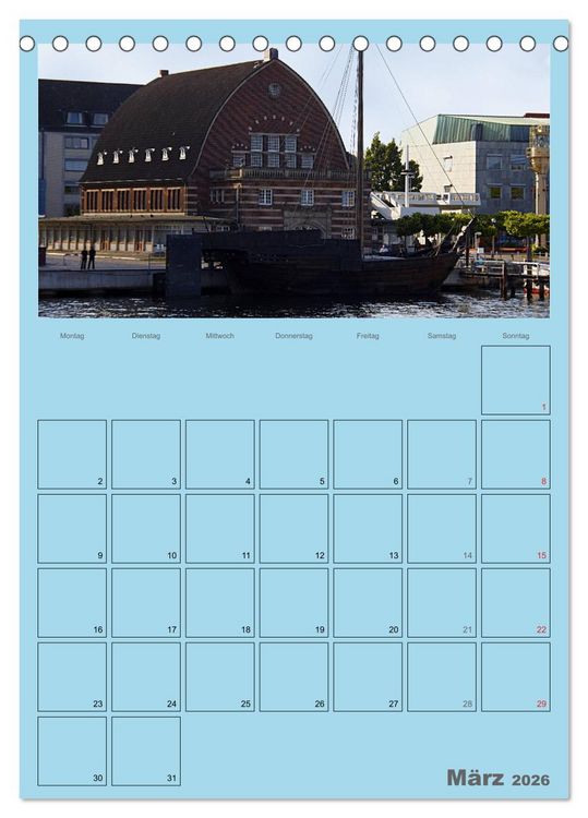 Produktbild: Rund um die Kieler F&ouml;rde / Planer (Tischkalender 2026 DIN A5 hoch), CALVENDO Monatskalender