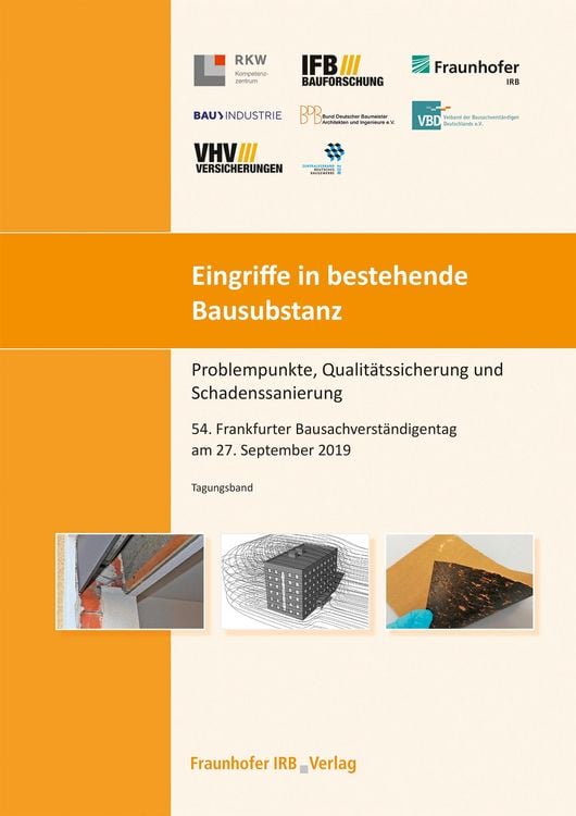 Produktbild: Eingriffe in bestehende Bausubstanz - Problempunkte, Qualit&auml;tssicherung und Schadenssanierung.