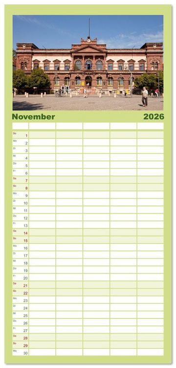 Produktbild: Familienplaner 2026 - Th&uuml;ringen - Weimar mit 5 Spalten (Wandkalender, 21 x 45 cm) CALVENDO