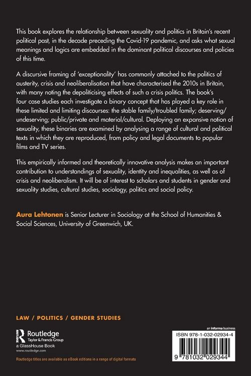 Produktbild: The Sexual Logics of Neoliberalism in Britain