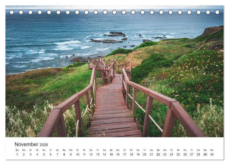 Produktbild: Sonnige Gr&uuml;&szlig;e aus Portugal (Tischkalender 2026 DIN A5 quer), CALVENDO Monatskalender