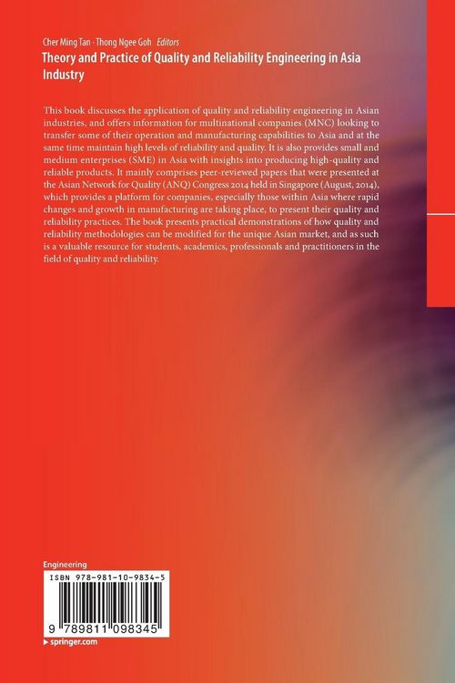 Produktbild: Theory and Practice of Quality and Reliability Engineering in Asia Industry