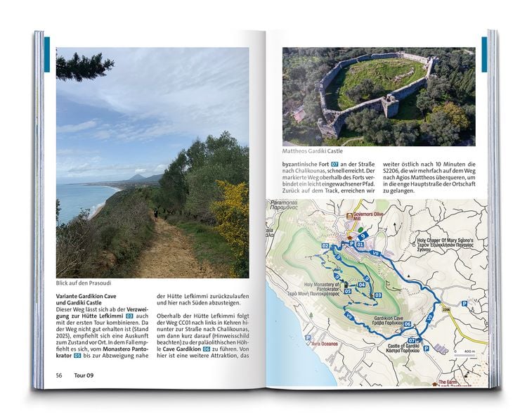 Produktbild: KOMPASS Wanderf&uuml;hrer Korfu mit Paxos und den Diapontischen Inseln, 40 Touren mit Extra-Tourenkarte