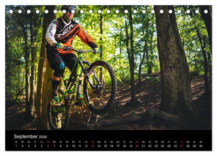 Produktbild: Mountainbike Action (Tischkalender 2026 DIN A5 quer), CALVENDO Monatskalender